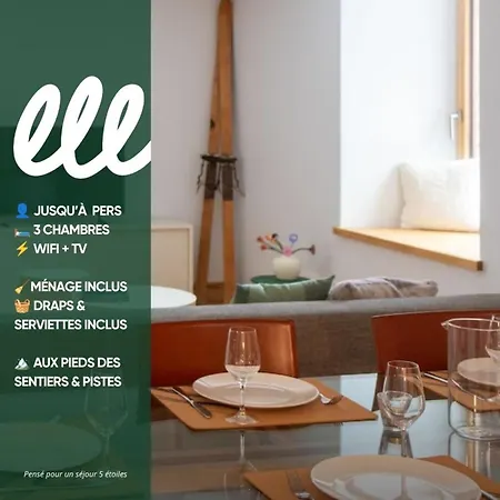 Apartman T4 Spacieux Avec Balcon Aux Pieds Des Sentiers Avec Vue Sur Les Montagnes - Jusqu'a 8 Personnes *